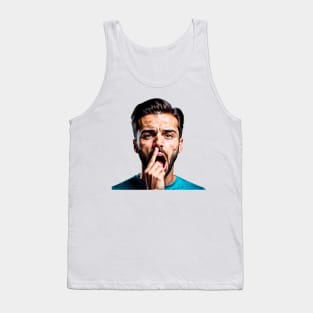 Boy with his finger on his nose Tank Top